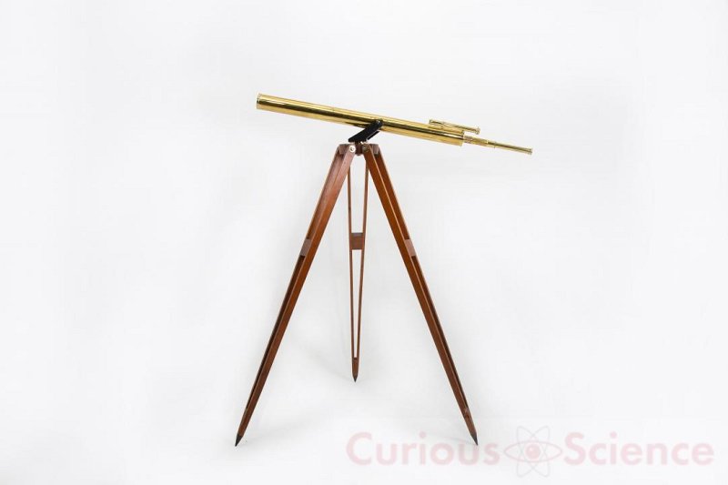 Telescope on mahogany tripod stand